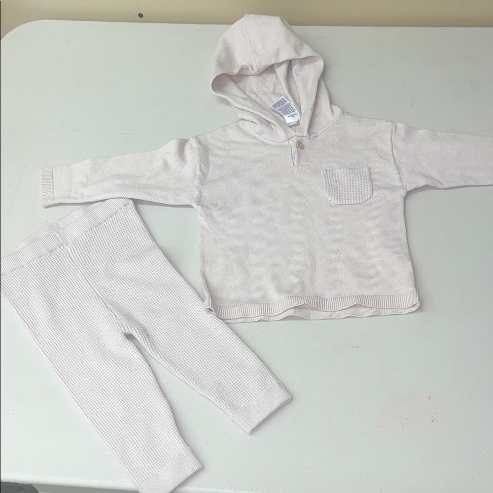 Cozy Cream Hooded Baby Set